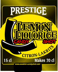 Lemon Liquorice prestige candy shot 15 cl.